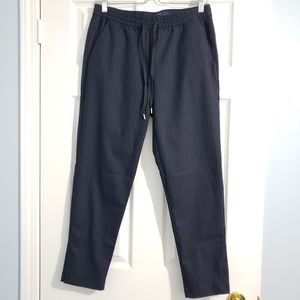 Gap Navy Pinstripe Tapered Trousers